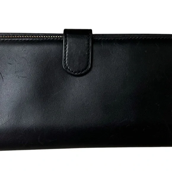 Coach Black Leather Wallet with Gold Accent - Picture 2 of 15